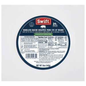 Boneless Bacon Wrapped Pork Loin | Packaged