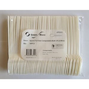SPOON PLAS HWT WHT 20-50CT GRNWAVE | Packaged
