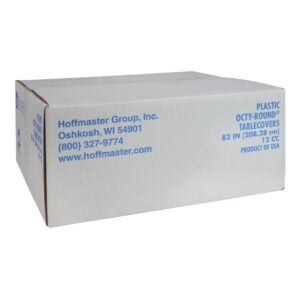 Plastic Round Tablecover, Blue, 82″ | Corrugated Box