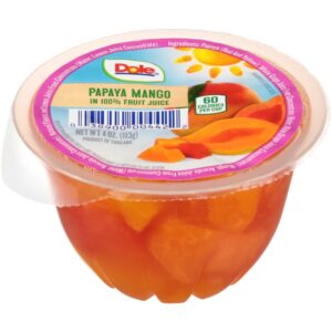 Papaya/Mango Fruit Cups | Packaged
