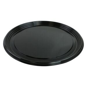 Black Round Plastic Trays | Raw Item