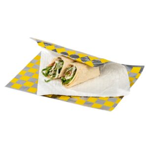10.5 x 13 Inch Foil/Paper Sandwich Yellow Wraps | Styled