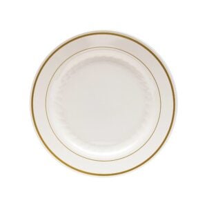 7 1/2″ Ivory Plastic Plates | Raw Item