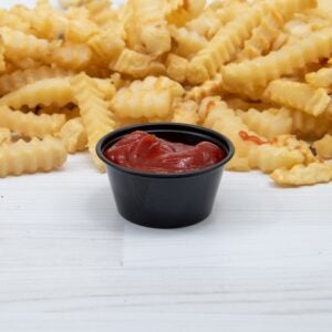 Souffle Portion Cups, 3.25 oz., Black | Styled