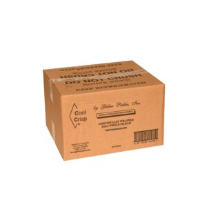 Whole Dill Pickles, Individually Wrapped | Corrugated Box