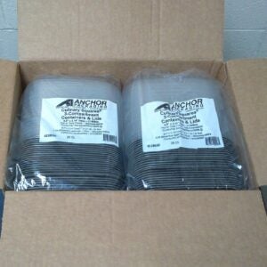 3-Compartment Containers & Lids | Packaged