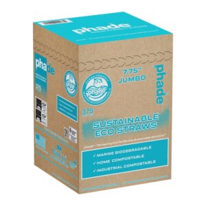 PHADE STRAW 7.75″ PPR JMBO WRPD 375CT | Packaged