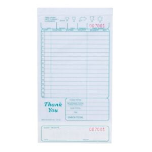 2 Part Carbonless Guest Checks | Raw Item