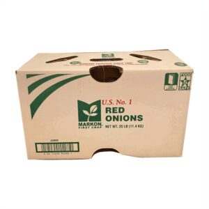 Jumbo Red Onions | Corrugated Box