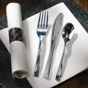 CUTLERY KIT METALIC READY ROLL | Styled