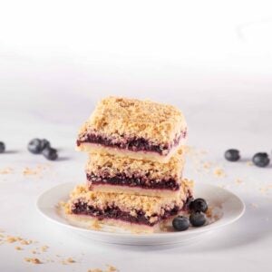 Wild Blueberry Crumble Bars | Styled