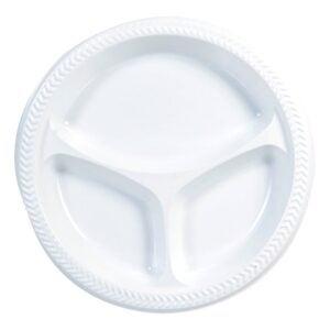 10 1/4″ White Plastic Plates | Raw Item