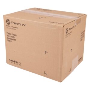 White Plastic Spoons | Corrugated Box