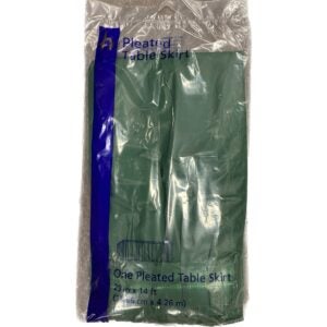 SKIRT TBL PLAS HNTR GRN 29″X14′ 6CT | Packaged