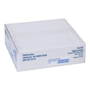 TBLCVR PLAS YEL 82″ OCTY RND 12CT | Corrugated Box