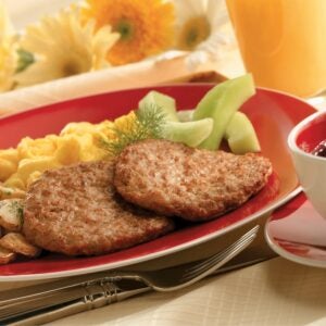 Cooked Sausage Patties | Styled