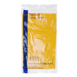 SKIRT TBL PLAS YEL 29″X14′ 6CT | Packaged