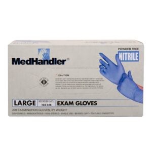 Large Powder-Free Nitrile Exam Gloves | Packaged