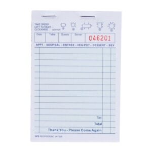 Guest Check Books | Raw Item