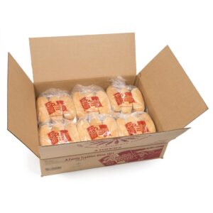 White Sliced Hinged Hoagie Rolls, 6″ | Packaged