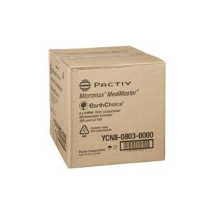 White Hinged 8×8 3 Compartment MFPP Containers | Corrugated Box