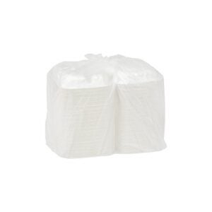 White Hinged 8×8 3 Compartment MFPP Containers | Packaged