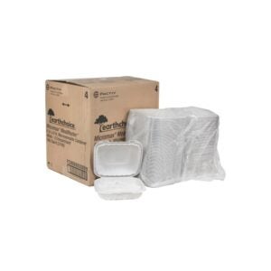 White Hinged 8×8 3 Compartment MFPP Containers | Styled