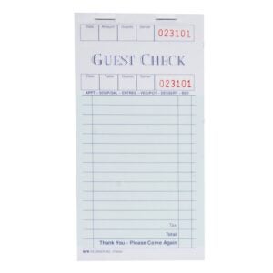 One Part Guest Checks | Raw Item