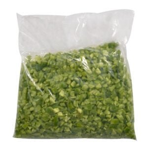1/2 Inch Diced Green Peppers | Packaged