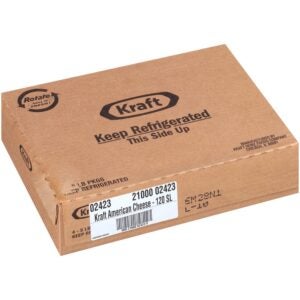 120 count Sliced American Cheese | Corrugated Box