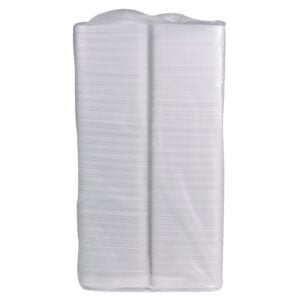 7 x 9 Inch Foam Snack Trays White | Packaged