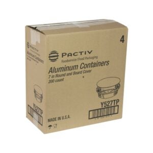 7″ Round Foil Pans with Lids | Corrugated Box
