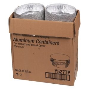 7″ Round Foil Pans with Lids | Packaged