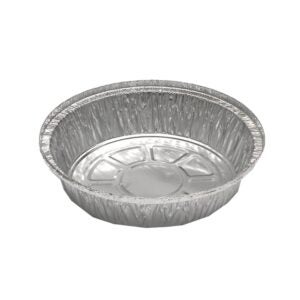 7″ Round Foil Pans with Lids | Raw Item
