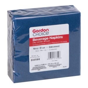 Navy Blue Beverage Napkins | Packaged