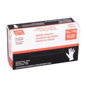 XL Black Nitrile Gloves | Packaged