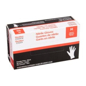 GLOVE NITRILE MED PWDFR BLK | Packaged