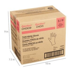 GLOVE NITRILE THN SML PWDF BLU 10-100 | Corrugated Box
