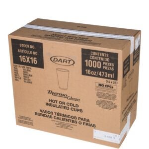 16 oz. Hot & Cold Foam Cups | Corrugated Box