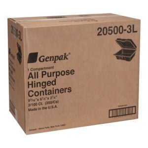 CONT HINGED FOAM 9.25X6.5X2.75 BLACK | Corrugated Box