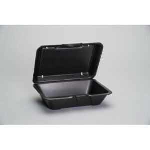 CONT HINGED FOAM 9.25X6.5X2.75 BLACK | Styled
