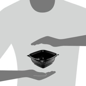 BOWL PLAS 12Z SQ BLK 8-63CT DART | Styled