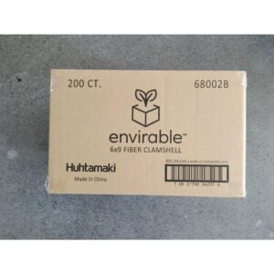 CONT HINGED PULP 9X6X3 HOAGIE WHITE COMP | Corrugated Box