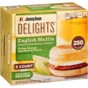 Turkey Sasuage, Egg Whites & Cheese English Muffins | Packaged