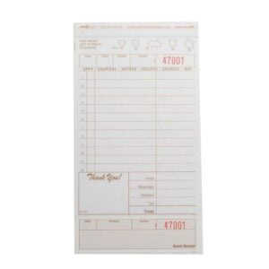 Guest Check Books | Raw Item