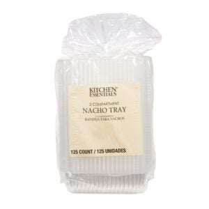 TRAY PLAS 2CMPT NACHO 5X6 | Packaged