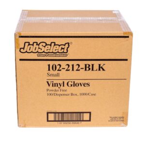 GLOVE VNYL SML PWDFR BLK 10-100CT | Corrugated Box