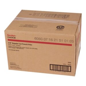 3/8″ Regular-Cut Fries, Extra-long, High Solids | Corrugated Box
