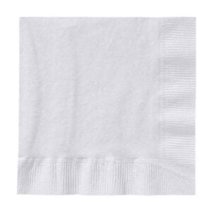White Beverage Napkins | Raw Item