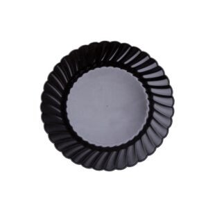 6″ Black Plastic Plates | Raw Item